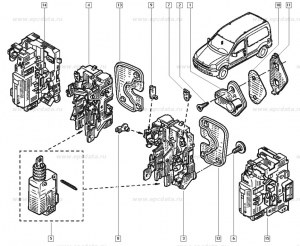 Gache de porte Renault 7700310536