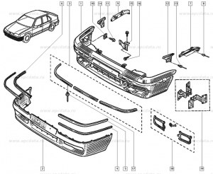 Enjoliveur de bouclier av Renault 7700810504