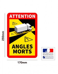 Lot de 3 adhésifs angle mort pour véhicule lourds