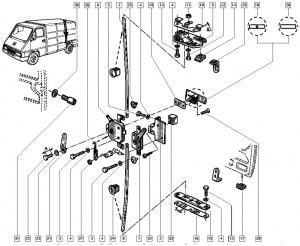 Gâche supérieur Renault 7700745459