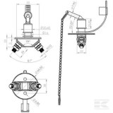 Coupe-batterie rond 12/48V 150A/1000A IP63 Kramp SW10007KR