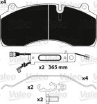 Jeu de plaquettes de frein VALEO 882259